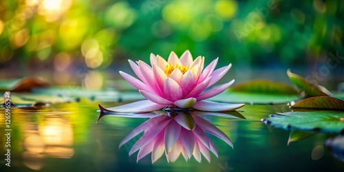 Miniature Water Lily Pond: Whimsical Watercolor Tilt-Shift Photography