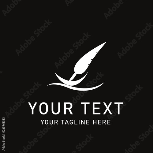 Minimalist literary branding logo design