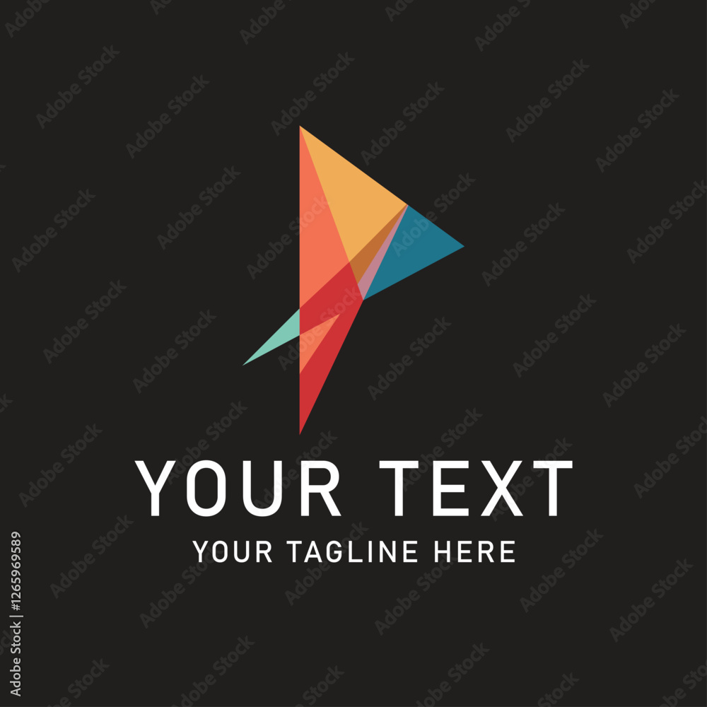 Abstract Play Button-Inspired Logo Design Abstract Play Button-Inspired Logo Design