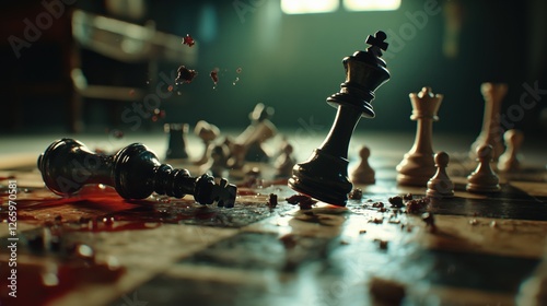 The final move – the king has fallen in the chess battle