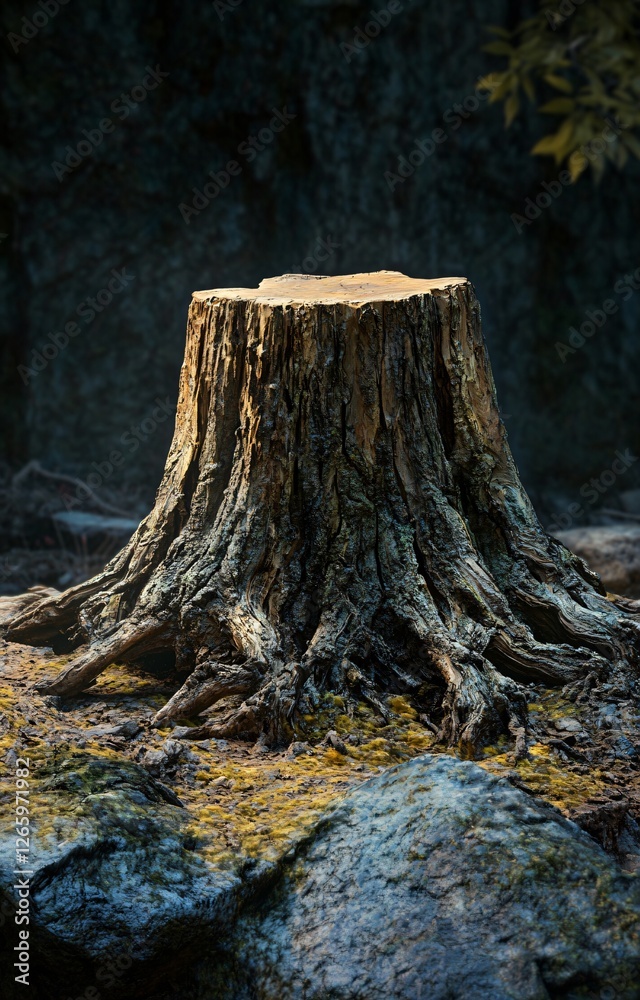 Full Frame Shot of a Close-Up Tree Stump