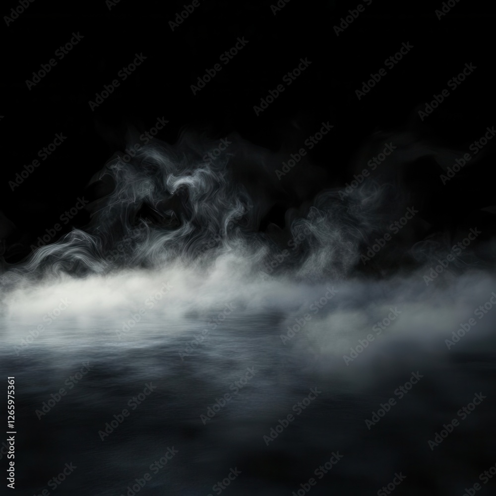 Dark Ground Fog Rolling Over a Mysterious Floor with Ethereal Smoke Effects for Horror Themes Dark Ground Fog Rolling Over a Mysterious Floor with Ethereal Smoke Effects for Horror Themes