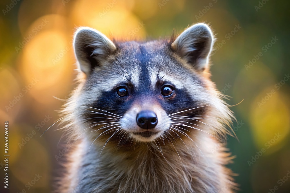 Minimalist Raccoon Portrait: Clean, Simple Wildlife Photography Minimalist Raccoon Portrait: Clean, Simple Wildlife Photography