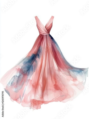 Wallpaper Mural Elegant Watercolor Bridesmaid Dress Illustration for Wedding Collections Torontodigital.ca