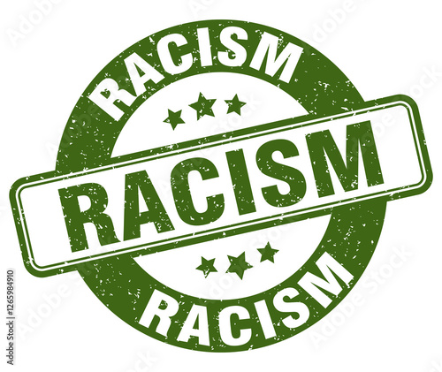 racism stamp. racism label. round grunge sign