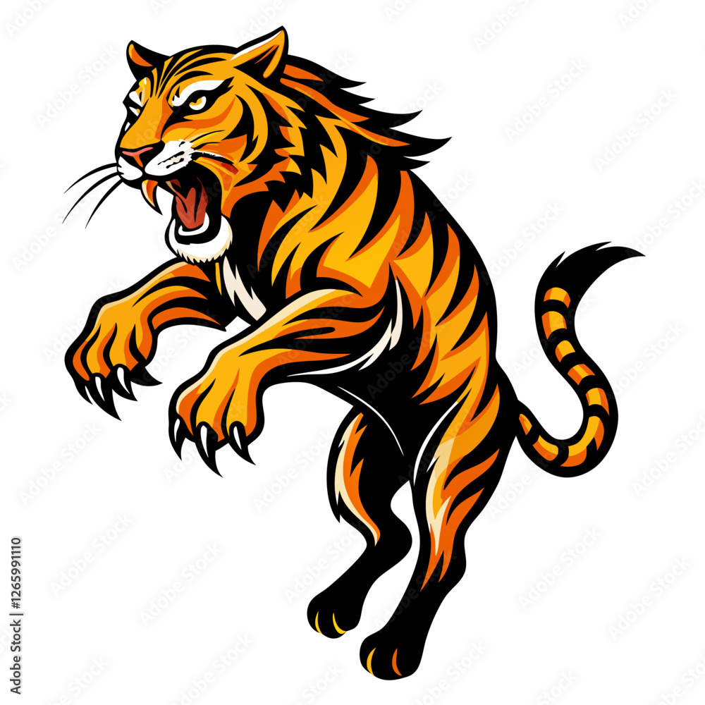 Obraz premium tiger vector illustration