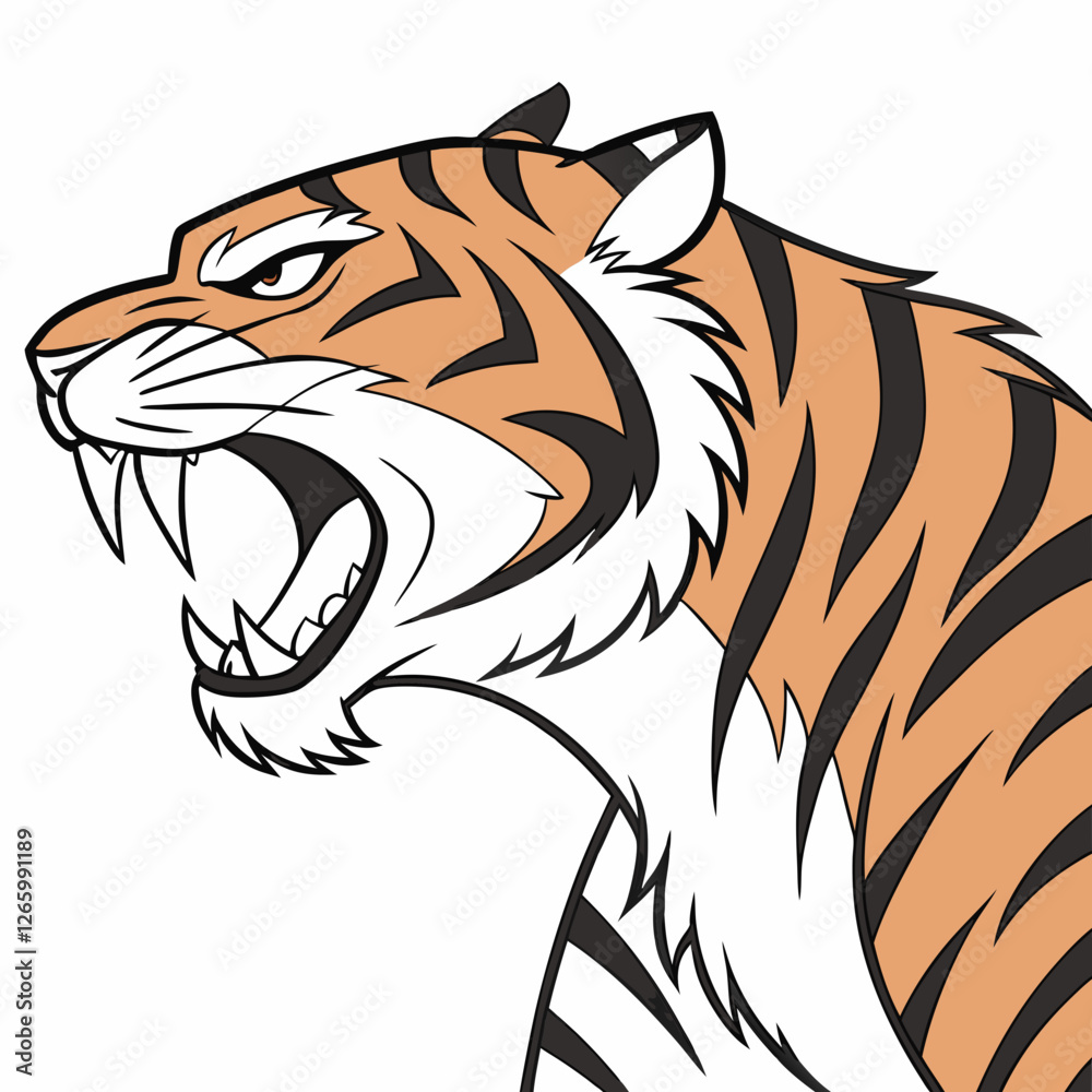 Obraz premium tiger head vector