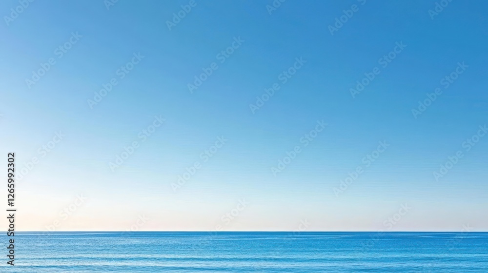 Obraz premium Tranquil Blue Ocean Under Clear Sky