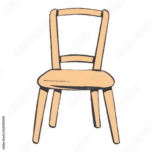 Illustration Chair Seat Isolated Background Furniture Icon