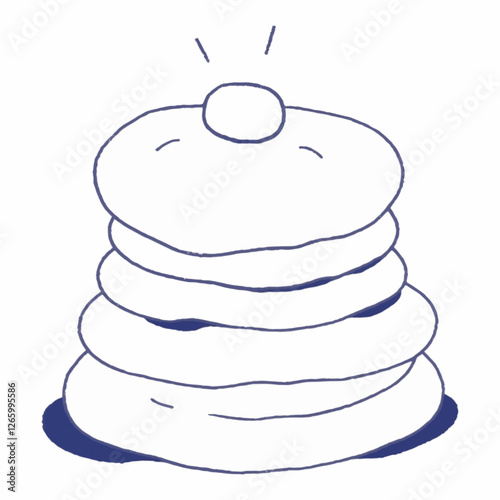 Illustration Pancake Stack Isolated Background Breakfast Icon