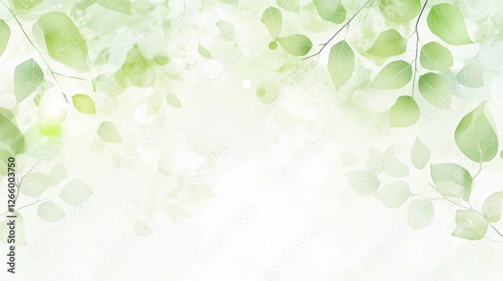 Green theme Spring background with leaves. Green theme Spring background with leaves.
