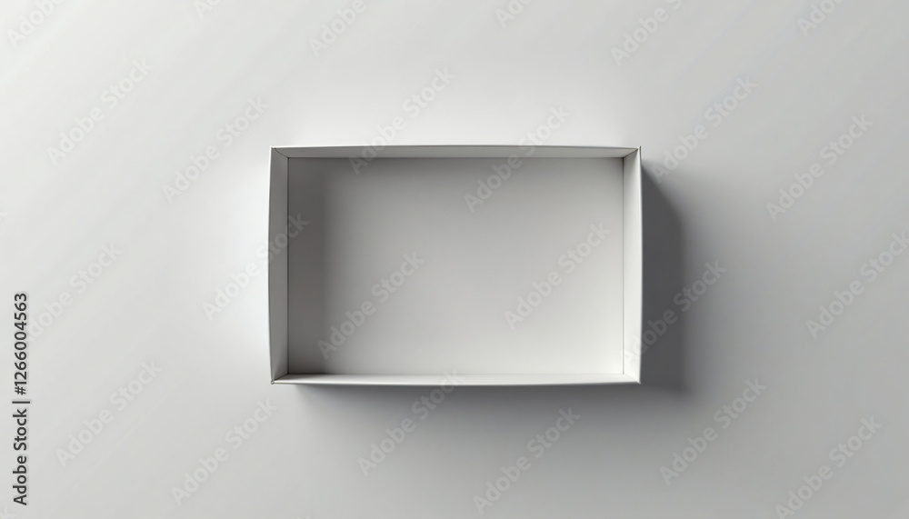 Fototapeta premium Blank rectangular box mockup for packaging and branding design