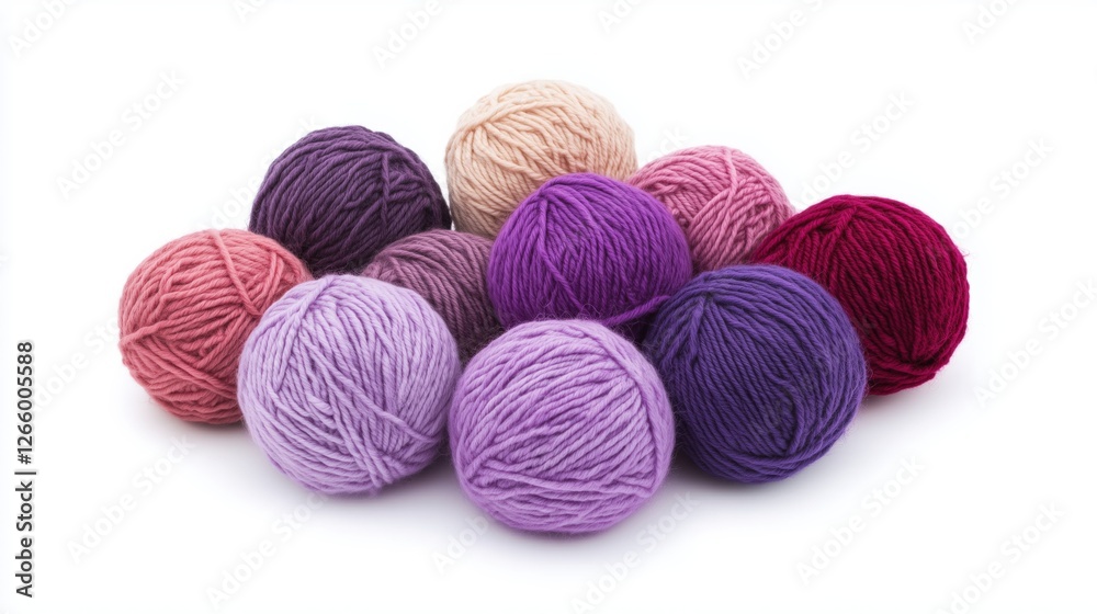 A bunch of colorful balls of yarn are arranged in a row A bunch of colorful balls of yarn are arranged in a row