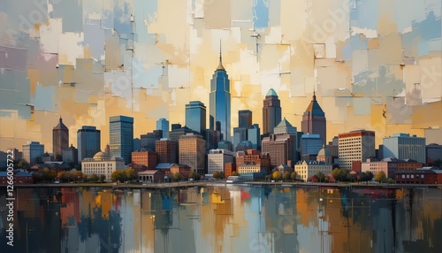 Atlanta, Georgia City Skyline abstract painting
