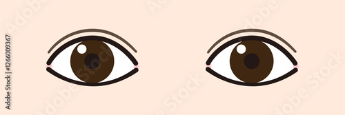 シンプルな目のイラスト（Orthophoria）