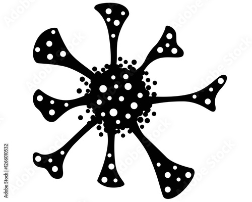 Stentor, ciliate, ciliate trumpeter, colony of ciliates, trumpet animalcules - vector silhouette illustration for logo or pictogram with unicellular animals - picture for an icon or sign.	