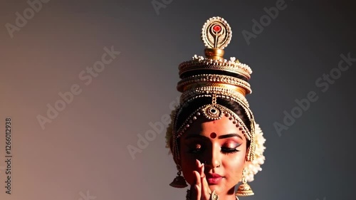 Dancer performing intricate hand gestures in traditional attire