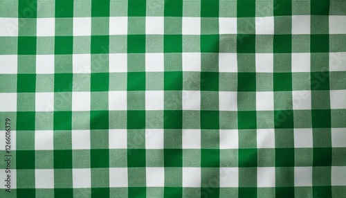 green plaid fabric