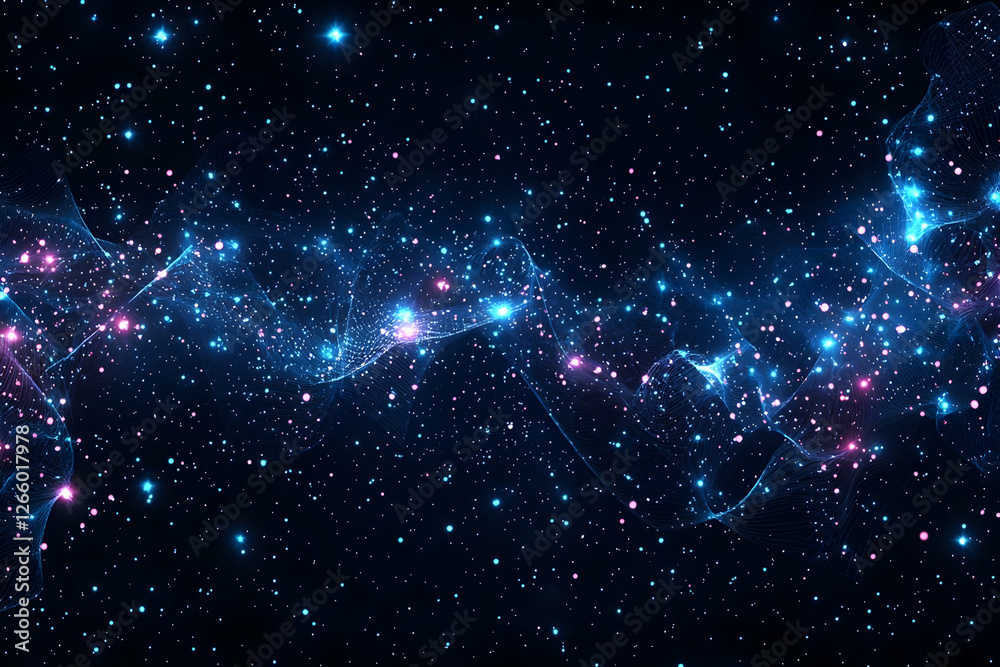 Obraz premium Cosmic Nebula, swirling galaxies in deep space, scientific exploration, educational resource