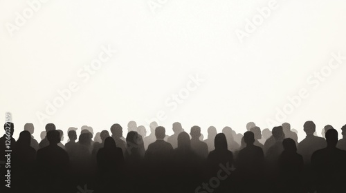 Wallpaper Mural Crowd silhouette, event, audience, bright background,  public gathering Torontodigital.ca