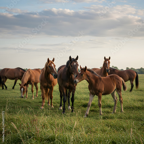horses in the field