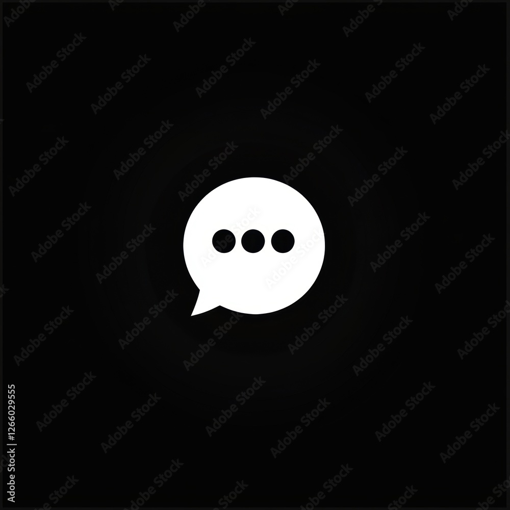 Fototapeta premium High tech icon. chat bubble