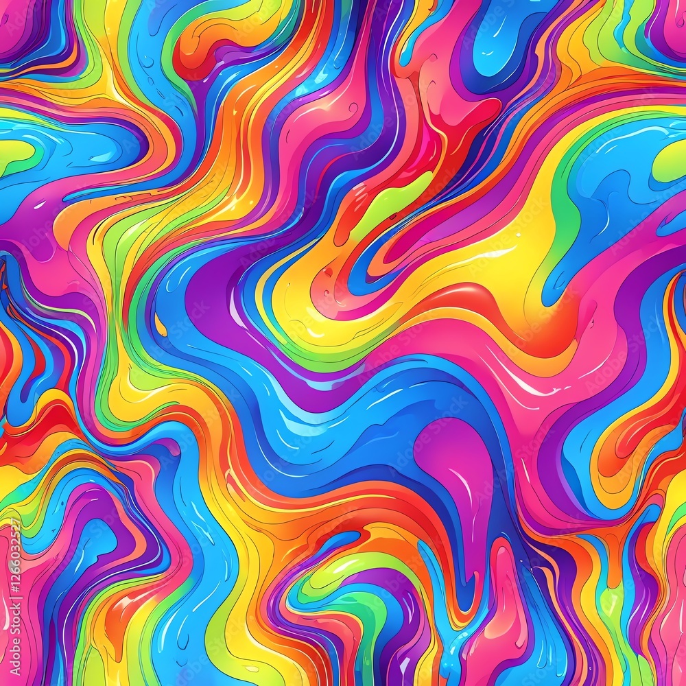 Vibrant Rainbow Swirls: A Psychedelic Abstract Masterpiece Vibrant Rainbow Swirls: A Psychedelic Abstract Masterpiece