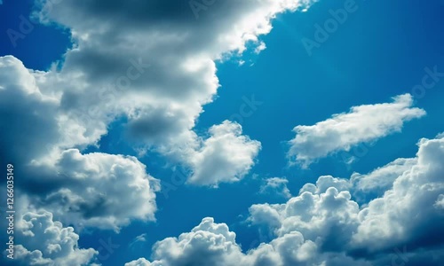 clouds in the blue sky