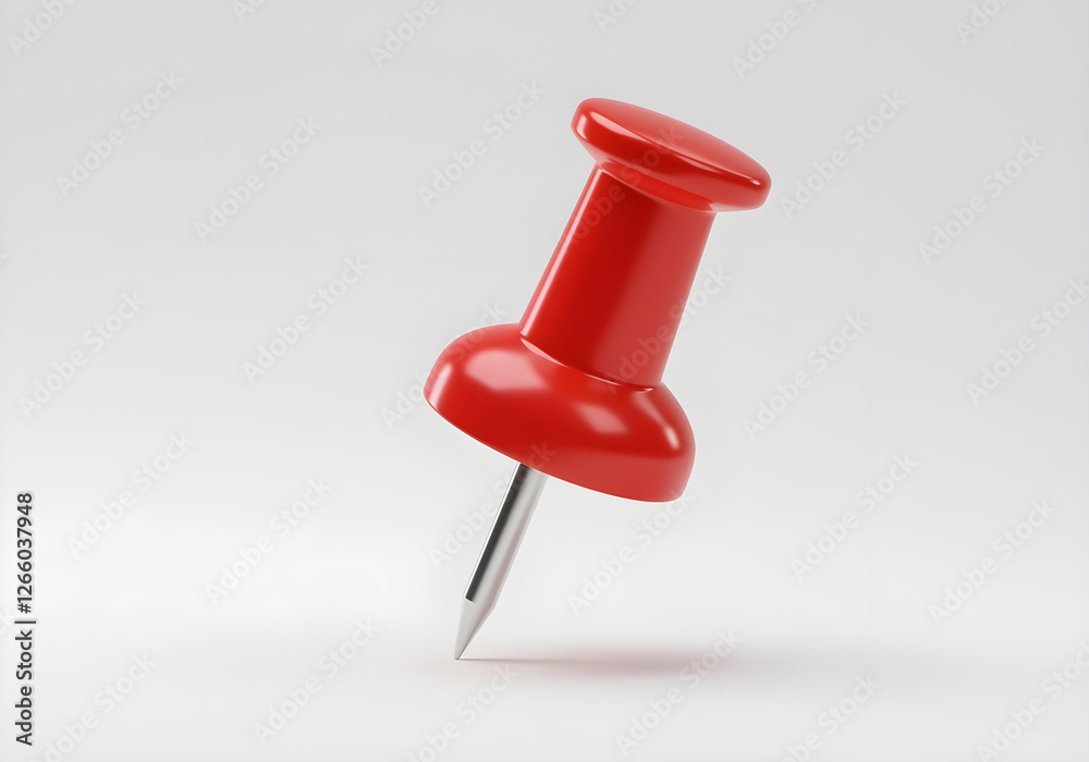3D render of a red push pin on a clean white background, studio lighting, sharp focus create with ai 3D render of a red push pin on a clean white background, studio lighting, sharp focus create with ai