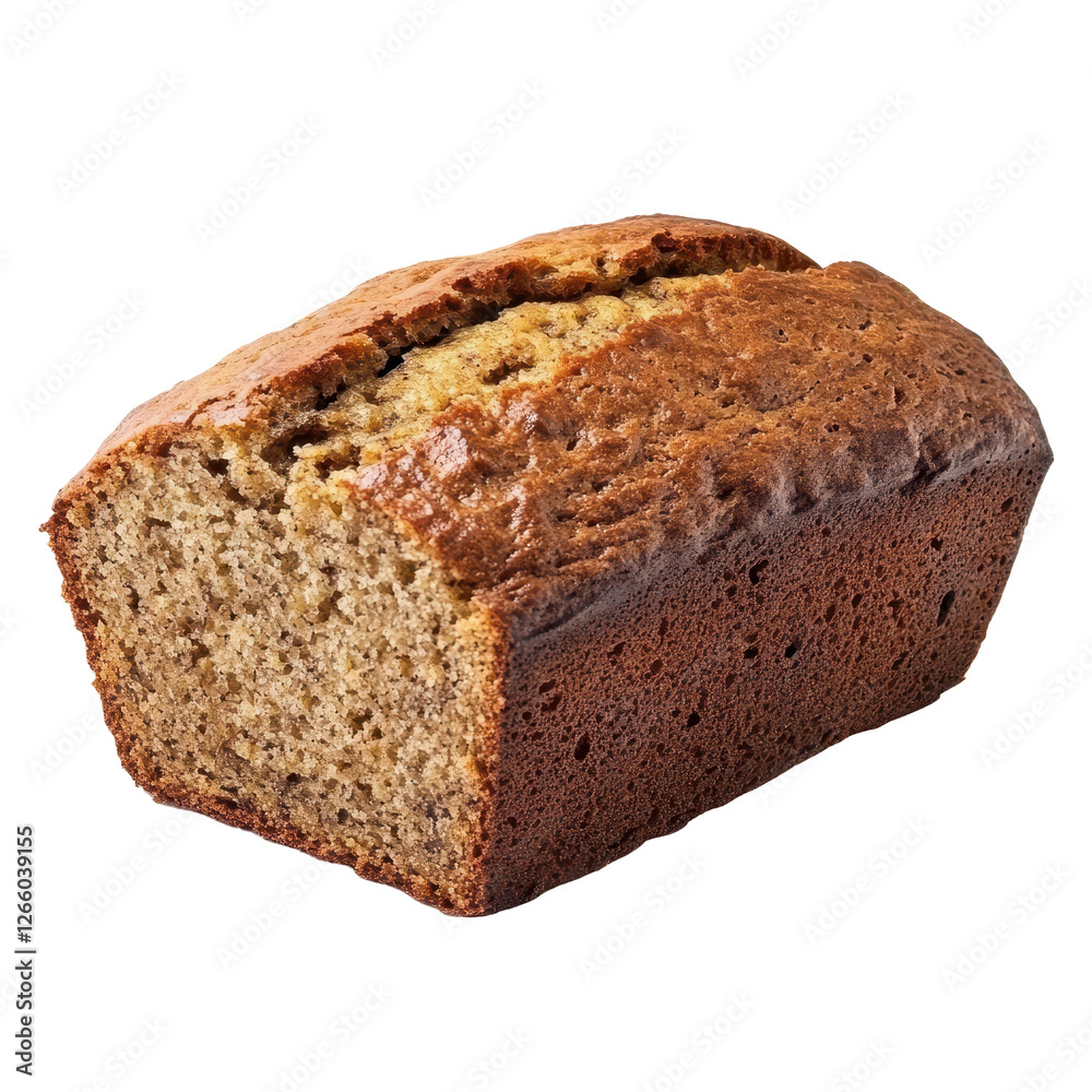 Isolated Slice of Classic Banana Bread Isolated Slice of Classic Banana Bread