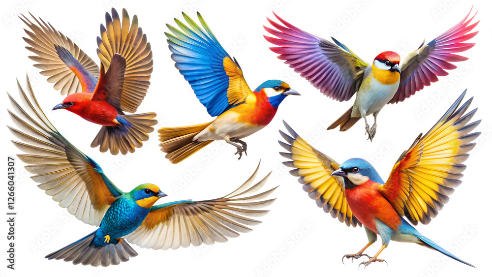 Obraz premium set of colorful parrot