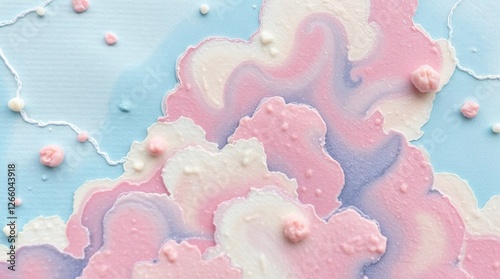 Painting of pastel clouds