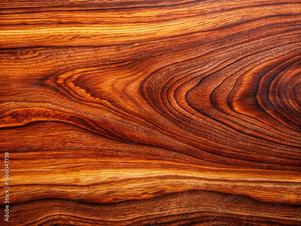 Fototapeta premium Rich Mahogany Brown Wood Grain Texture: Close-Up Candid Stock Photo
