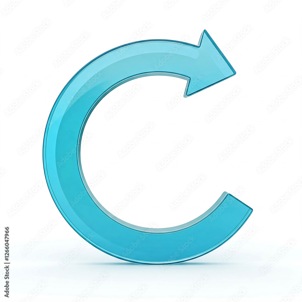 Anti-Clockwise Arrow in Glassmorphism Style – Modern Transparent Design Anti-Clockwise Arrow in Glassmorphism Style – Modern Transparent Design