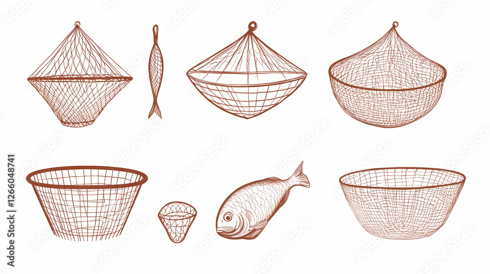 Obraz premium gillnet gill fish trap