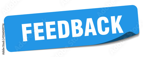 feedback sticker. feedback label