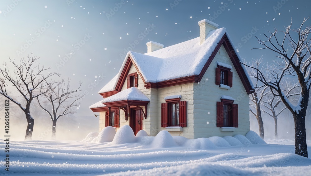 Fototapeta premium house in the snow