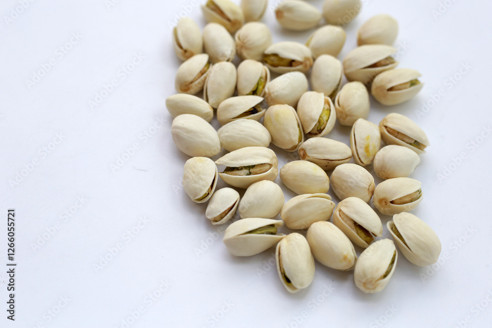 Roasted salted pistachios, delicious snack Roasted salted pistachios, delicious snack