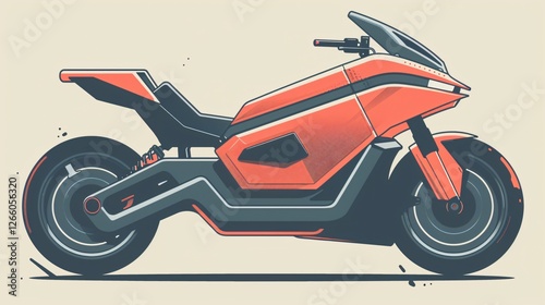 Vector Illustration of Electric Bike