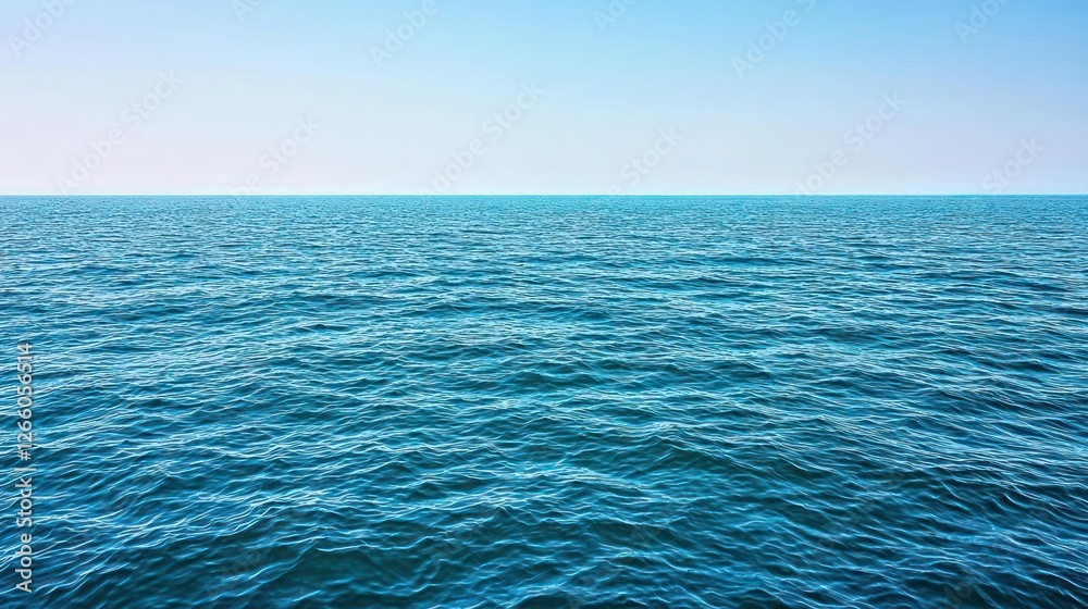 Obraz premium Sparkling Blue Ocean Surface Under Clear Sky