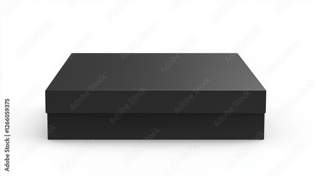 Sleek black rectangular container sitting closed against pristine white surface, suggesting concealed intrigue and minimalist elegance Sleek black rectangular container sitting closed against pristine white surface, suggesting concealed intrigue and minimalist elegance