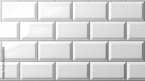 White Subway Tile Background Pattern photo