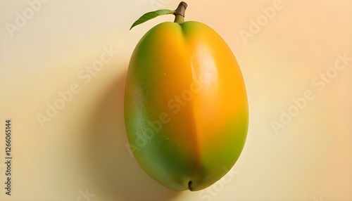 Ripe orange mango a white background