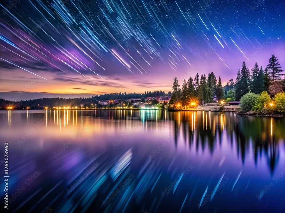 Serene Twilight: Lake Washington Northwest Seattle Night Photography
