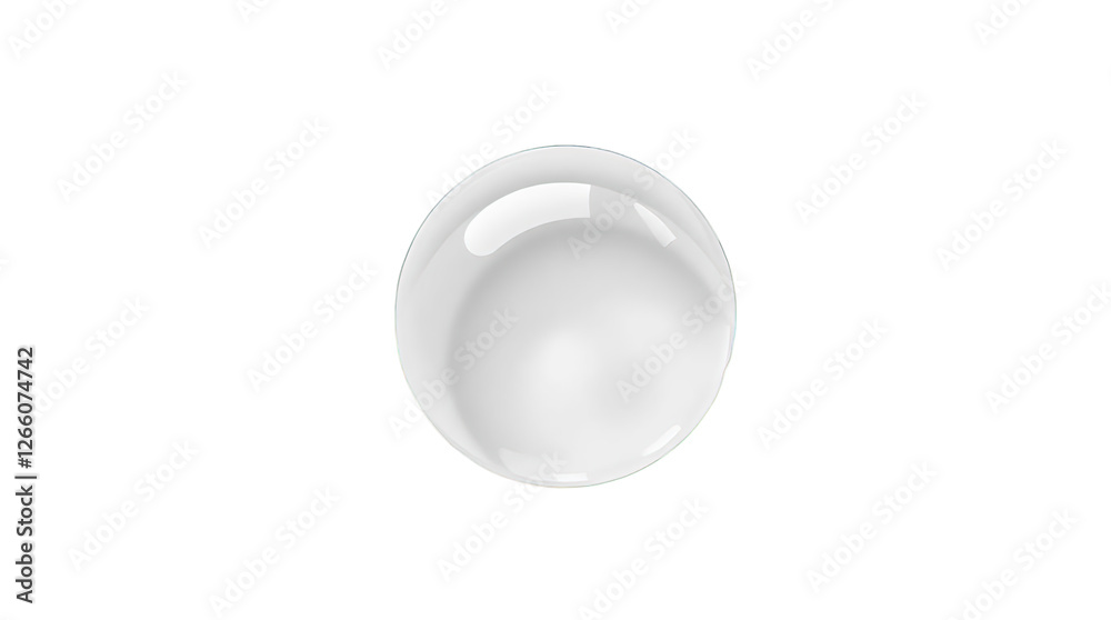 Transparent Water Drop on White Background Transparent Water Drop on White Background