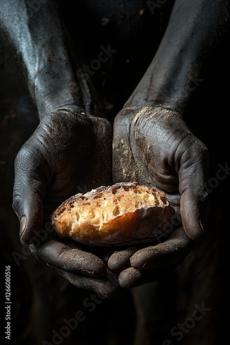 Hunger poverty impact, malnutrition crisis, food insecurity, economic disparity, global inequality, human suffering, resource scarcity, aid necessity, societal imbalance, basic needs survival . photo
