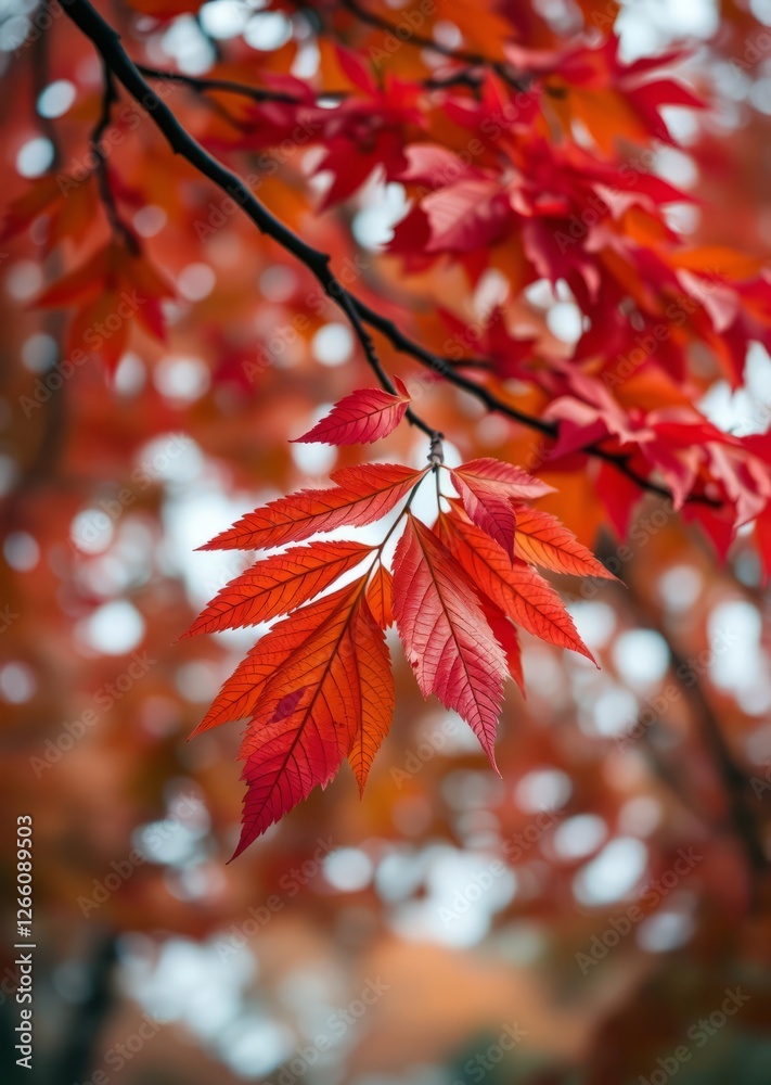 Gorgeous autumn foliage tree and leaf bokeh red bokeh abstract background glow design light texture effect sparkle Gorgeous autumn foliage tree and leaf bokeh red bokeh abstract background glow design light texture effect sparkle