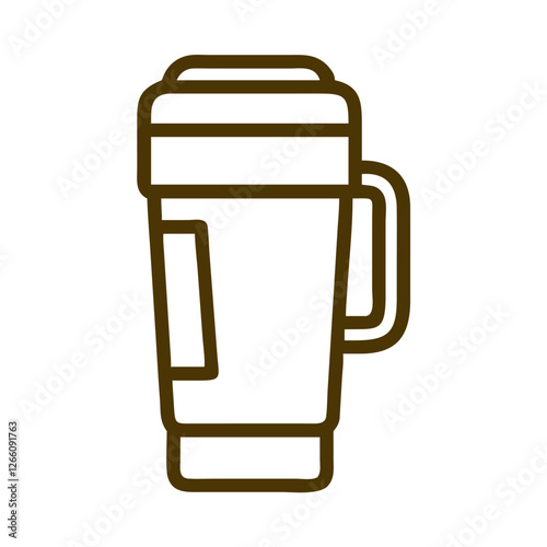 Coffee culture thermal mug icon