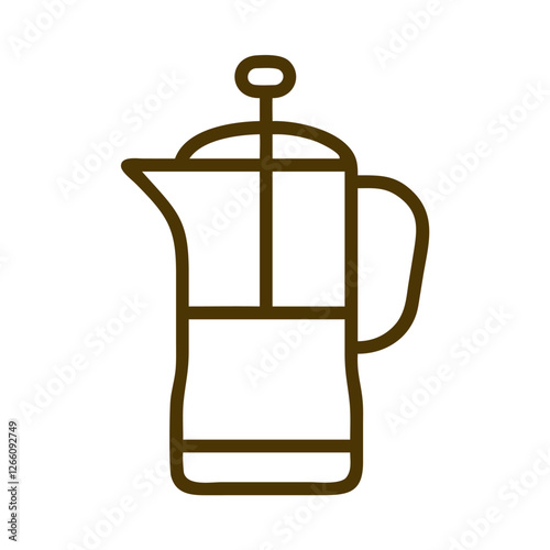 Coffee culture French press icon