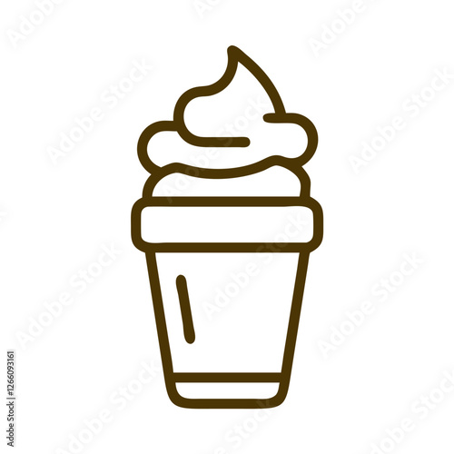 Coffee culture creamy frappe cup icon